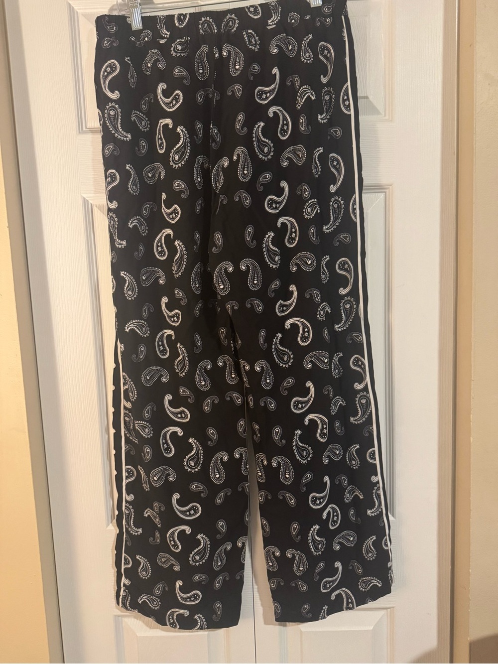 NWT Hester & Orchard Boho Paisley Wide Leg Pull-On Palazzo Pants Size L - Picture 4 of 8